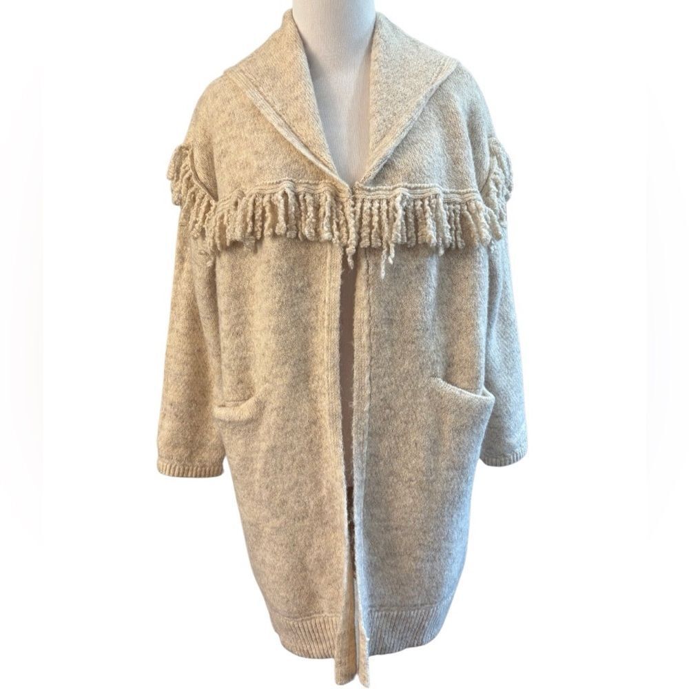 Wit & Wisdom NWOT Women’s Fringe Open Front Cardigan Sweater Coat